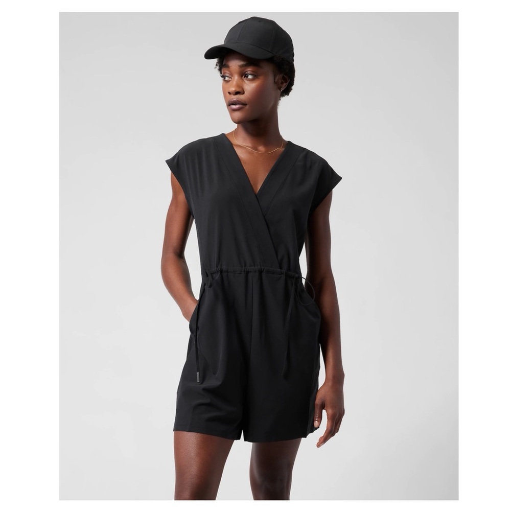 Athleta Marlow Romper // Black NWT
